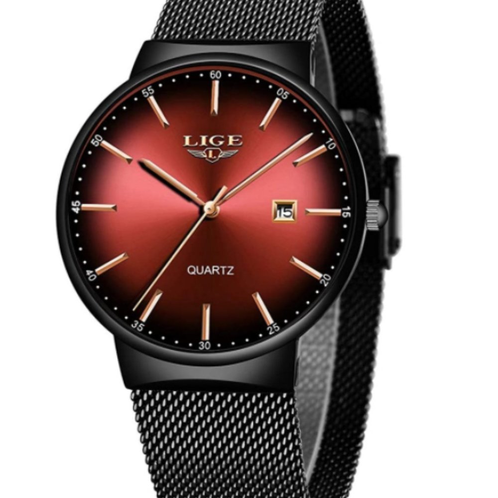 LIGE Mens Watches Fashion Sports Waterproof